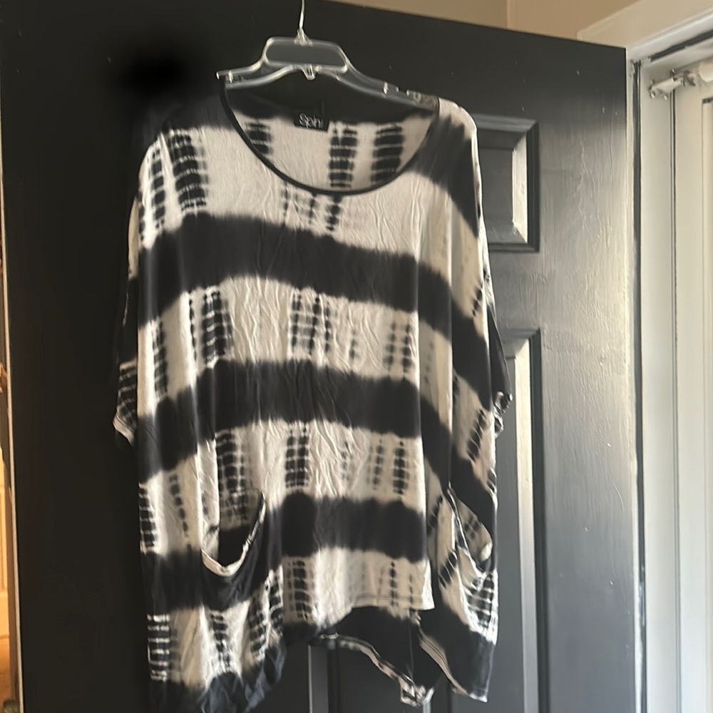 Tie dyed tunic with pockets